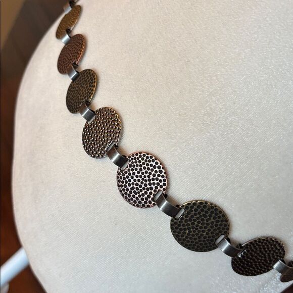VINTAGE TRI- COLORED POUNDED DISC / COIN BELT main image 4
